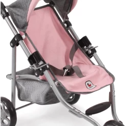 BAYER CHIC 2000 Jogging Buggy LOLA Melange Grijs Roze -Kinder Avontuur Verkoop bayer chic 2000 jogging buggy lola melange grijs roze a271292 3
