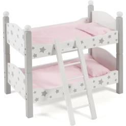 BAYER CHIC 2000 Poppen Stapelbed Stars Grijs -Kinder Avontuur Verkoop bayer chic 2000 poppen stapelbed stars grijs a296667 2