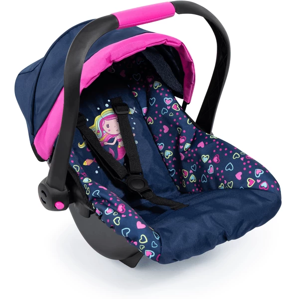Bayer Design Poppen Autostoel Met Dak Blauw, Met Zeemeermin 3 Bayer Design Poppen Autostoel Met Dak Blauw, Met Zeemeermin