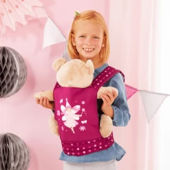 Bayer Design Poppen Draagriem Roze, Met Stippen En Sprookje -Kinder Avontuur Verkoop bayer design poppen draagriem roze met stippen en sprookje a295843 3