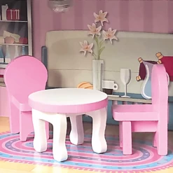 Bino Poppenhuis LED-verlicht, 9-delig -Kinder Avontuur Verkoop bino poppenhuis led verlicht 9 delig a350234 4