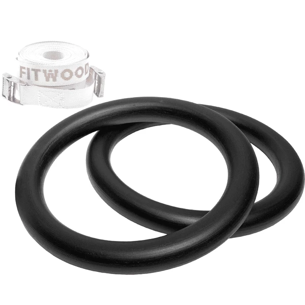 Fitwood ULPU Turnringen, Zwart - Witte Bandjes 6 Fitwood ULPU Turnringen, Zwart - Witte Bandjes - Afbeelding 4