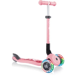 GLOBBER JUNIOR FOLDABLE FANTASY LIGHT S Pastel Roze- Flower S, Met Verlichte Wielen