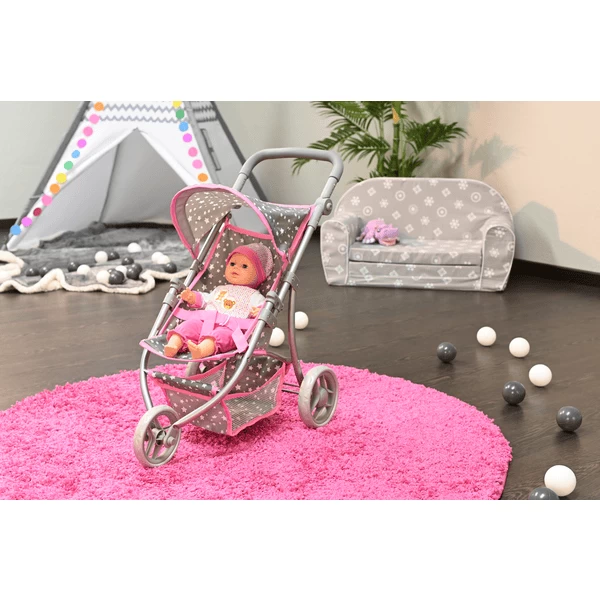 Knorr® Speelgoed Jogger Lio Poppenwagen - Ster Grijs 4 Knorr® Speelgoed Jogger Lio Poppenwagen - Ster Grijs - Afbeelding 2