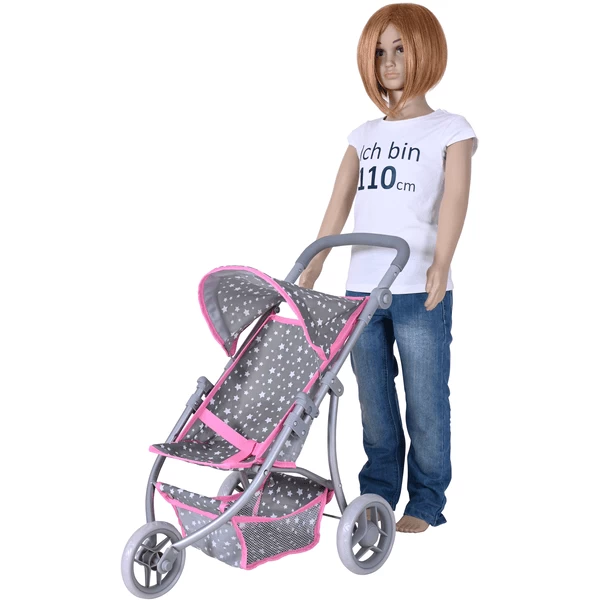 Knorr® Speelgoed Jogger Lio Poppenwagen - Ster Grijs 6 Knorr® Speelgoed Jogger Lio Poppenwagen - Ster Grijs - Afbeelding 4