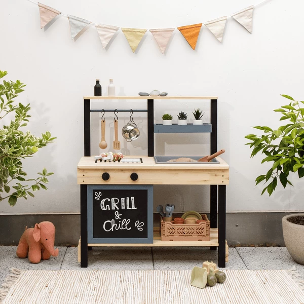 MUDDY BUDDY Speelkeuken Voor Buiten "Grill &Chill" Naturel-zwart 4 MUDDY BUDDY Speelkeuken Voor Buiten "Grill &Chill" Naturel-zwart - Afbeelding 2