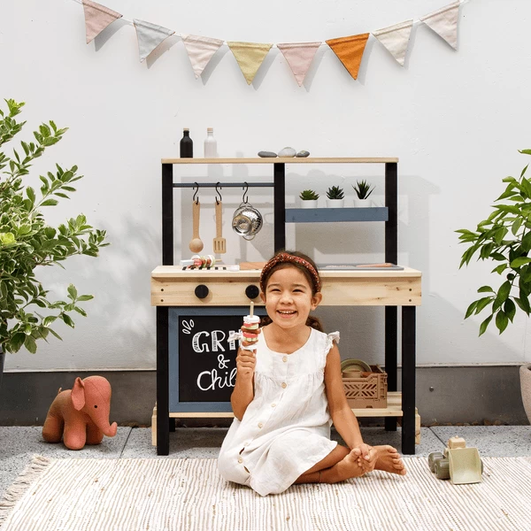 MUDDY BUDDY Speelkeuken Voor Buiten "Grill &Chill" Naturel-zwart 5 MUDDY BUDDY Speelkeuken Voor Buiten "Grill &Chill" Naturel-zwart - Afbeelding 3