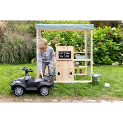 MUDDY BUDDY Speelwinkel Tankstation Voor Buiten "Bubble Catcher" Naturel - Saliegroen -Kinder Avontuur Verkoop muddy buddy speelwinkel tankstation voor buiten bubble catcher naturel saliegroen a412377 4