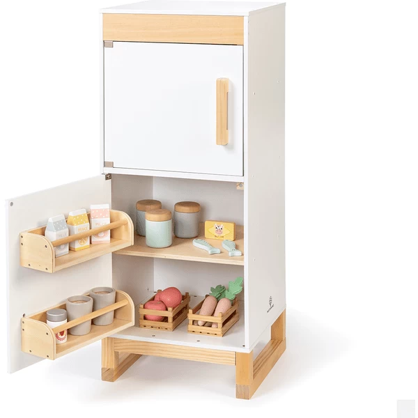 MUSTERKIND ® Koelkast - FICUS - Wit/natuur 3 MUSTERKIND ® Koelkast - FICUS - Wit/natuur - Afbeelding 2