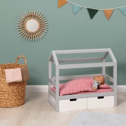 MUSTERKIND ® Poppenhuis Bed Viola Grijs/wit 8 MUSTERKIND ® Poppenhuis Bed Viola Grijs/wit -Kinder Avontuur Verkoop musterkind poppenhuis bed viola grijs wit a326667 1