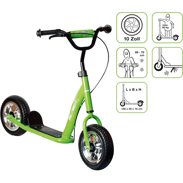 Muuwmi Scooter Sunny 10 Inch, Groen 4 Muuwmi Scooter Sunny 10 Inch, Groen - Afbeelding 2