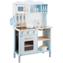 New Classic Toys® New Classic Toys Speelkeuken - Modern Blauw Met Kookplaat