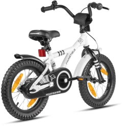 PROMETHEUS BICYCLES ® Kinderfiets 14" In Wit & Zwart Vanaf 3 Jaar Met Zijwieltjes -Kinder Avontuur Verkoop prometheus bicycles kinderfiets 14 in wit amp zwart vanaf 3 jaar met zijwieltjes a311940 3
