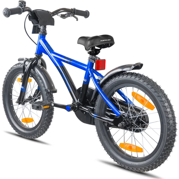 PROMETHEUS BICYCLES ® Kinderfiets 16", Blauw Zwart Met Zijwieltjes 5 PROMETHEUS BICYCLES ® Kinderfiets 16", Blauw Zwart Met Zijwieltjes - Afbeelding 3