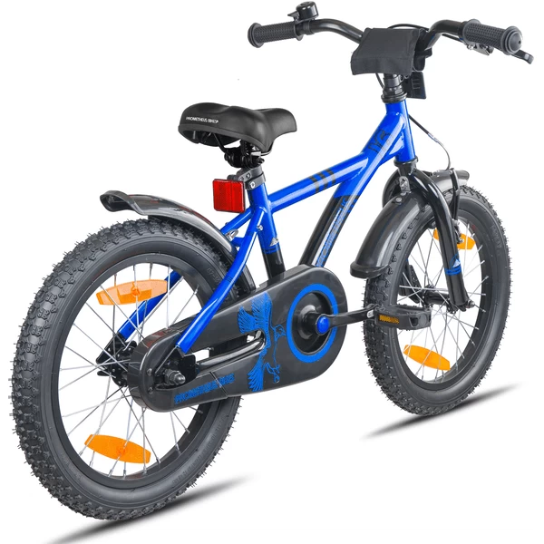 PROMETHEUS BICYCLES ® Kinderfiets 16", Blauw Zwart Met Zijwieltjes 7 PROMETHEUS BICYCLES ® Kinderfiets 16", Blauw Zwart Met Zijwieltjes - Afbeelding 5