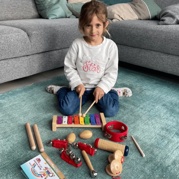 Schmetterline 16-delige Houten Ritmeset - RAINBOW 5 Schmetterline 16-delige Houten Ritmeset - RAINBOW - Afbeelding 3