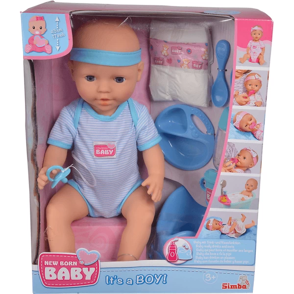 SIMBA New Born Baby Babypop Jongetje 43 Cm 7 SIMBA New Born Baby Babypop Jongetje 43 Cm - Afbeelding 5
