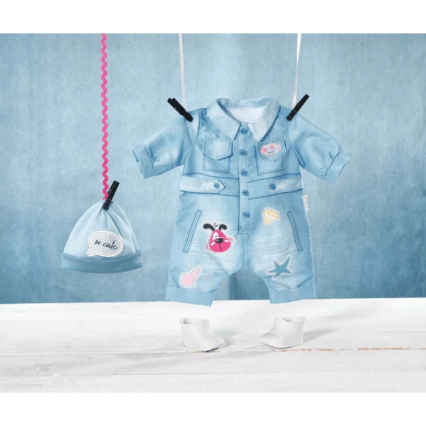 Zapf Creation BABY Born® Deluxe Jeans Overall 43cm 4 Zapf Creation BABY Born® Deluxe Jeans Overall 43cm - Afbeelding 2